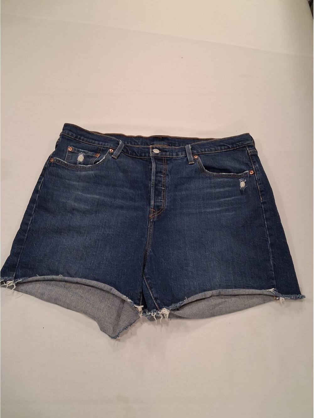 Levi's Premium 501 Women's Blue Button Fly Denim Shorts Size 18W (40×5)